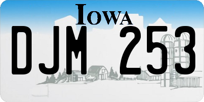 IA license plate DJM253