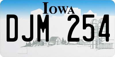IA license plate DJM254
