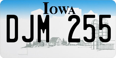 IA license plate DJM255