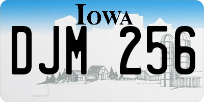 IA license plate DJM256