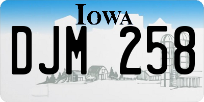 IA license plate DJM258