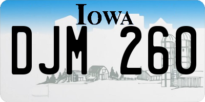 IA license plate DJM260