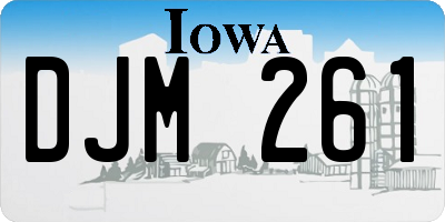 IA license plate DJM261