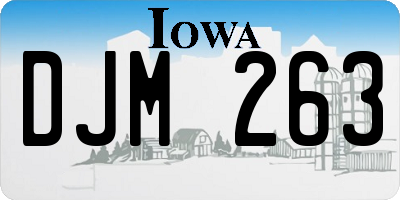 IA license plate DJM263
