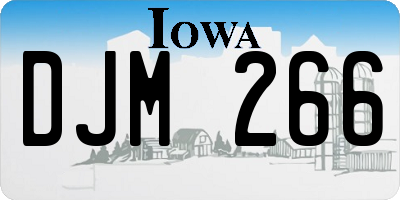 IA license plate DJM266
