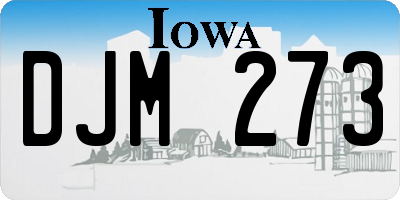 IA license plate DJM273