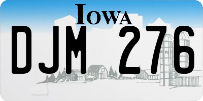 IA license plate DJM276