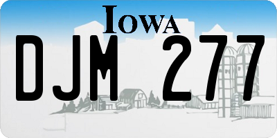 IA license plate DJM277