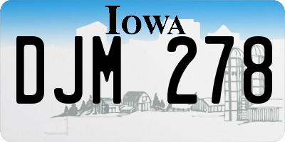 IA license plate DJM278