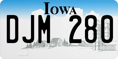 IA license plate DJM280