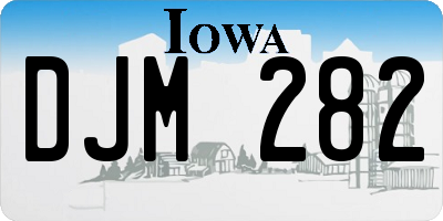 IA license plate DJM282