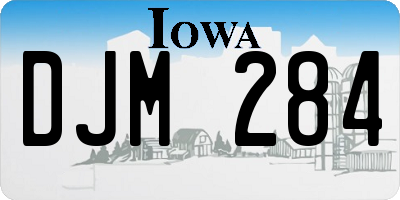 IA license plate DJM284
