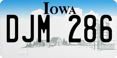 IA license plate DJM286