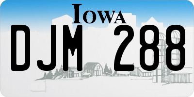 IA license plate DJM288