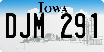 IA license plate DJM291
