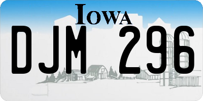 IA license plate DJM296