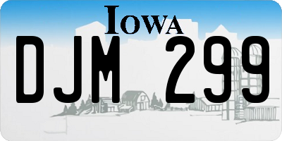 IA license plate DJM299