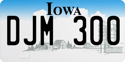 IA license plate DJM300