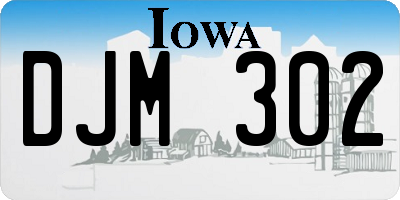 IA license plate DJM302