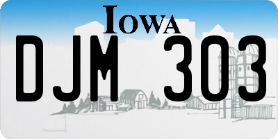 IA license plate DJM303
