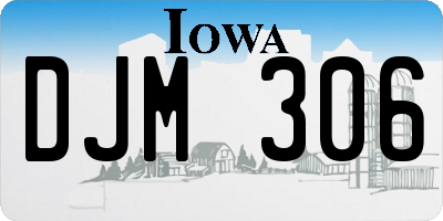 IA license plate DJM306