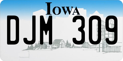 IA license plate DJM309