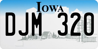 IA license plate DJM320