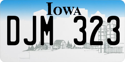 IA license plate DJM323