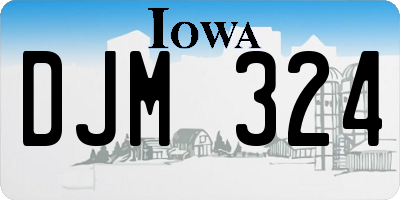 IA license plate DJM324