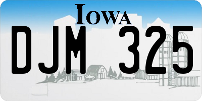 IA license plate DJM325