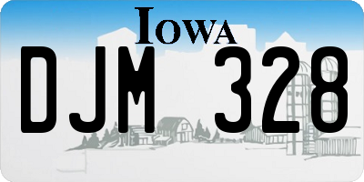 IA license plate DJM328