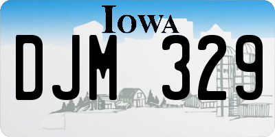IA license plate DJM329