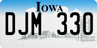 IA license plate DJM330