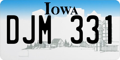 IA license plate DJM331