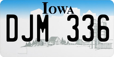 IA license plate DJM336