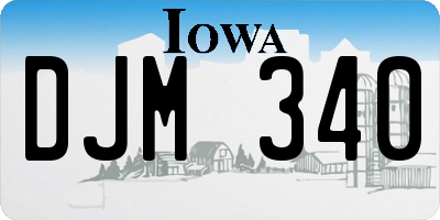 IA license plate DJM340