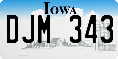IA license plate DJM343
