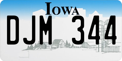 IA license plate DJM344