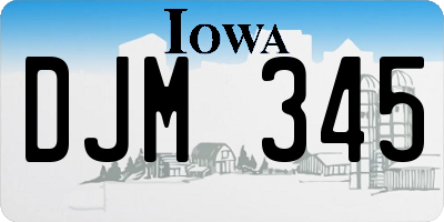 IA license plate DJM345