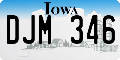 IA license plate DJM346