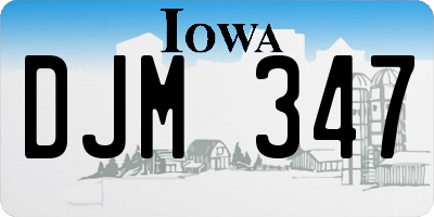 IA license plate DJM347