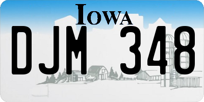 IA license plate DJM348