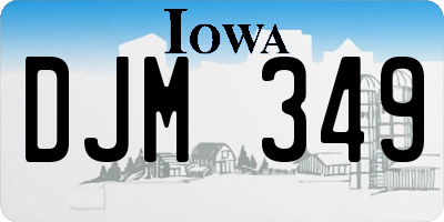 IA license plate DJM349