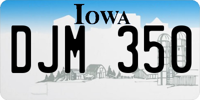 IA license plate DJM350