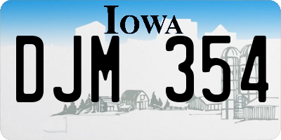 IA license plate DJM354
