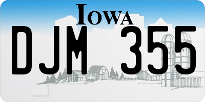 IA license plate DJM355