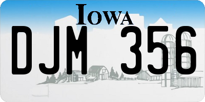 IA license plate DJM356