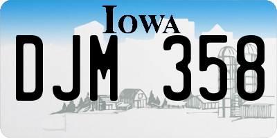 IA license plate DJM358