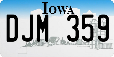 IA license plate DJM359