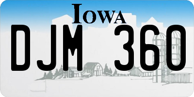 IA license plate DJM360